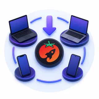 选择Windows、macOS、iOS或Android设备下载番茄加速器